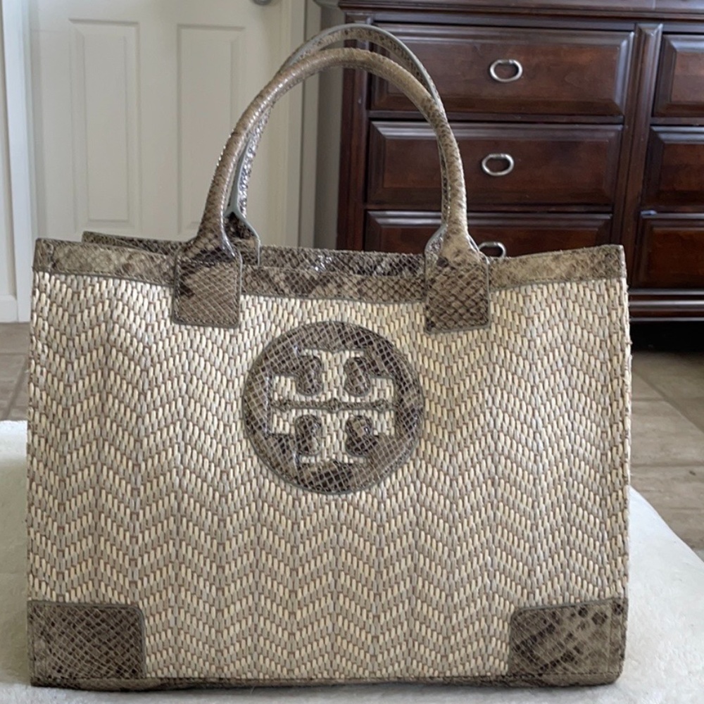 Woven Snake Skin Ella Tote